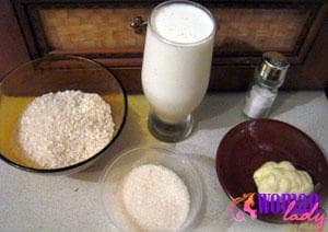 Ингредиенты для рисовой каши в мультиварке